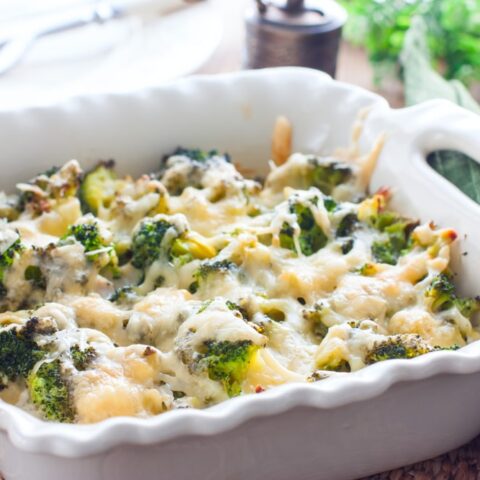 Keto Chicken Alfredo with Broccoli Bake