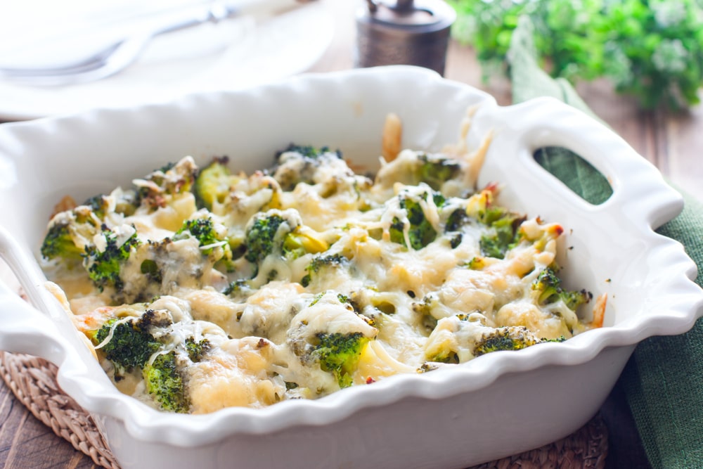 Keto Chicken Alfredo with Broccoli Bake