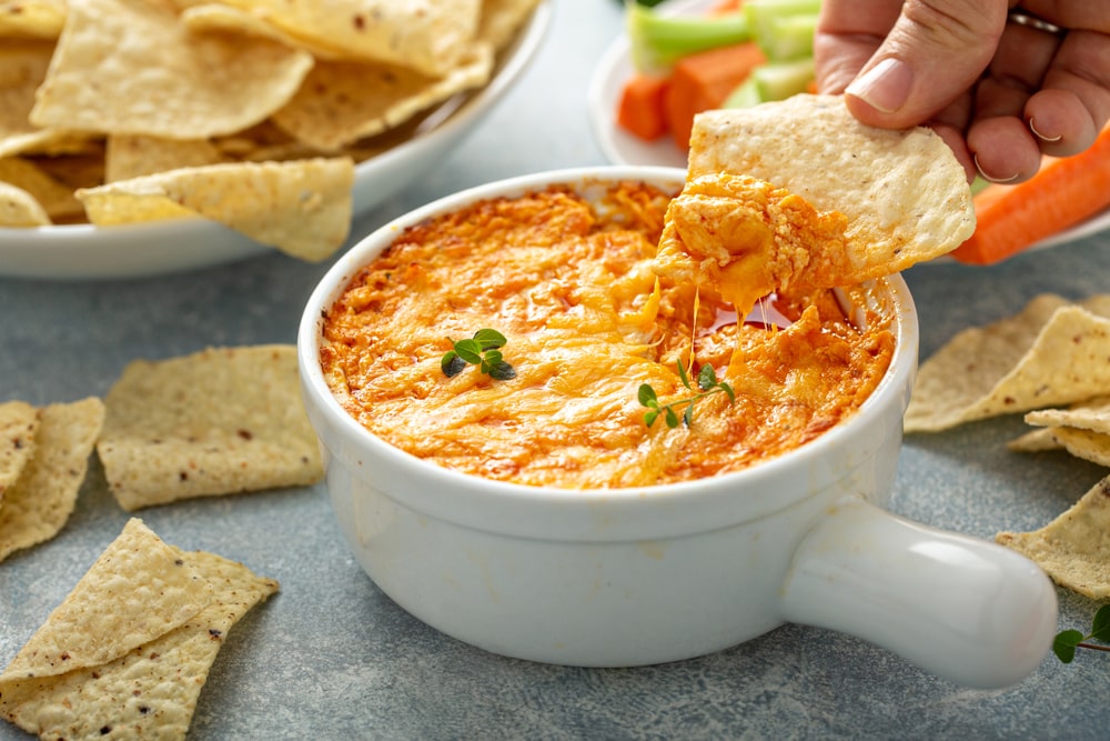 Franks buffalo chicken dip with cream cheese