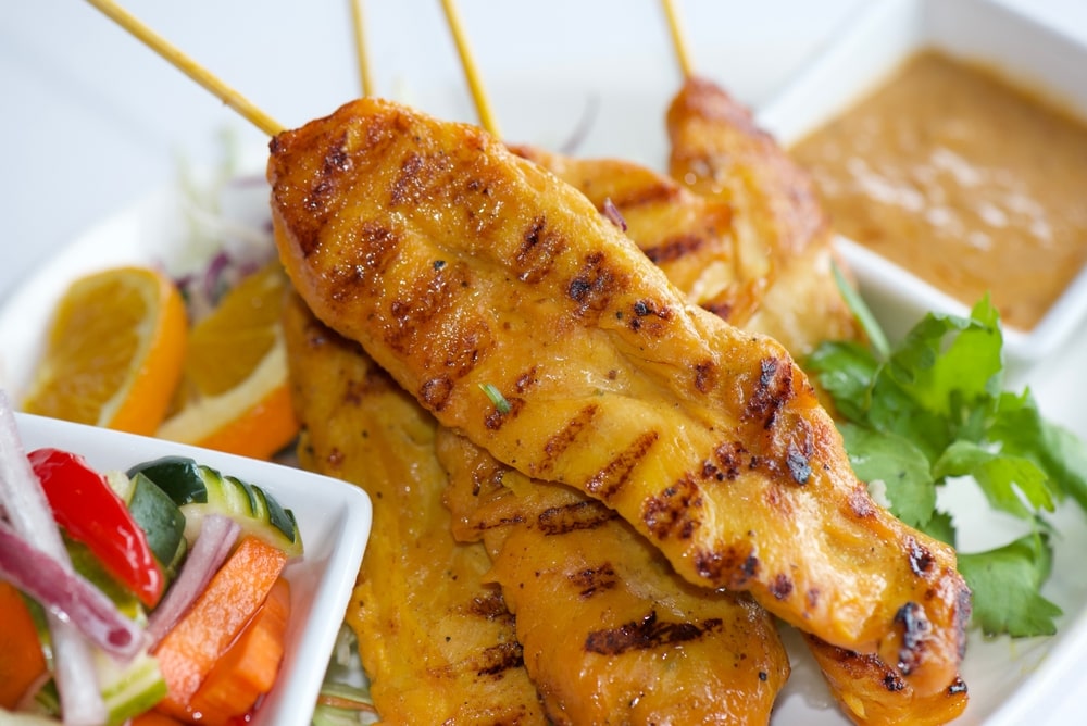 chicken satay skewers