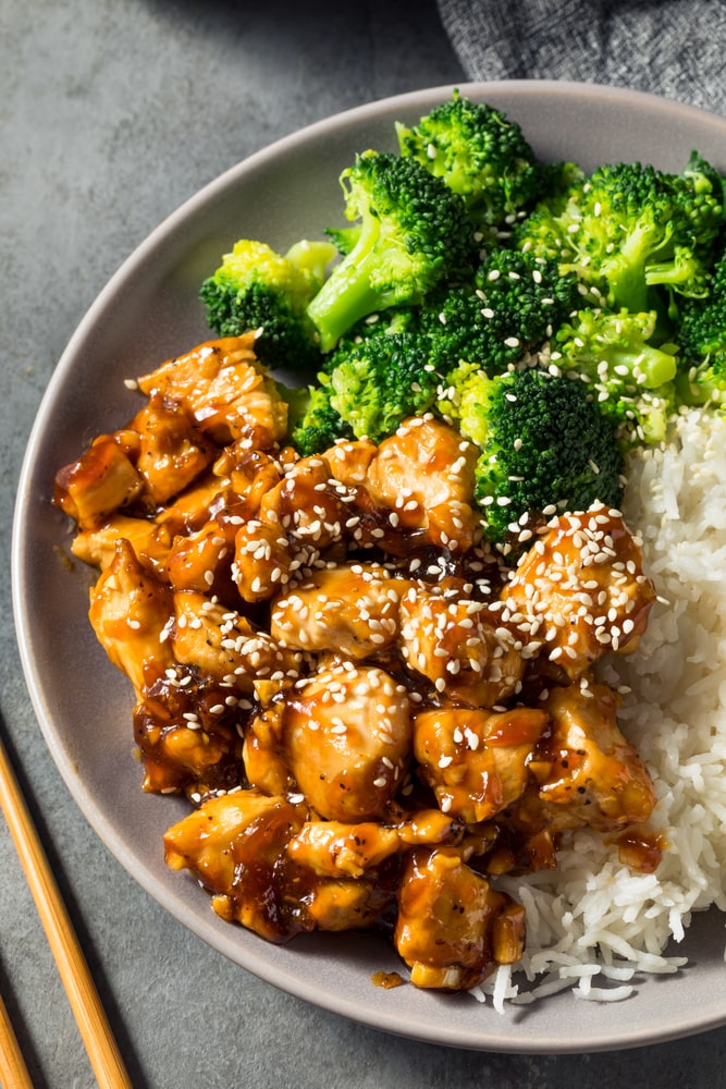 teriyaki chicken and broccoli