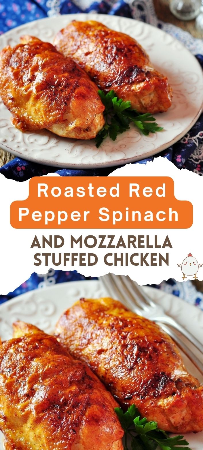 Red Bell Pepper-Spinach Stuffed Chicken Breasts