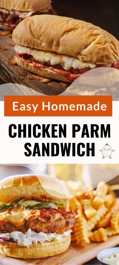 Restaurant style Chicken parm sandwich