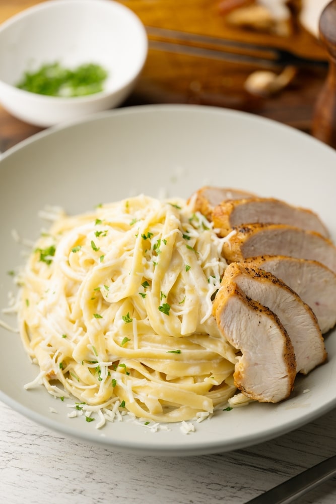 homemade chicken alfredo