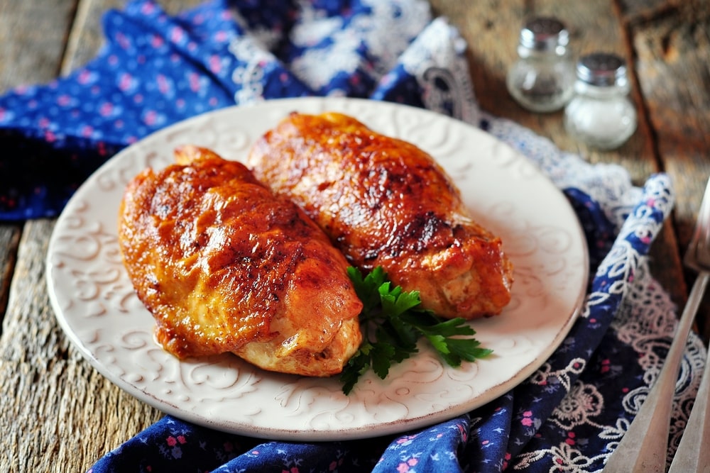 roasted red pepper, spinach, and mozzarella stuffed