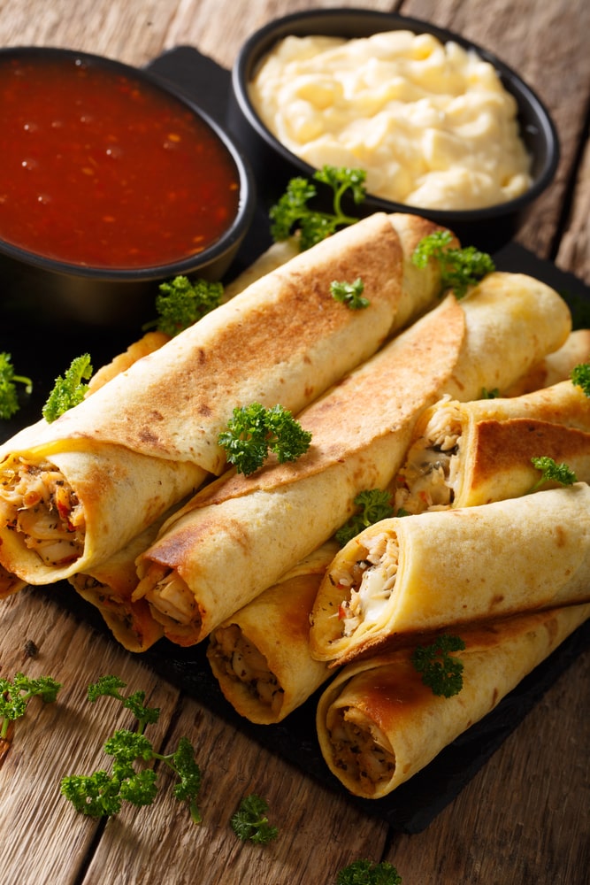 Easy Chicken Bacon Ranch Taquitos