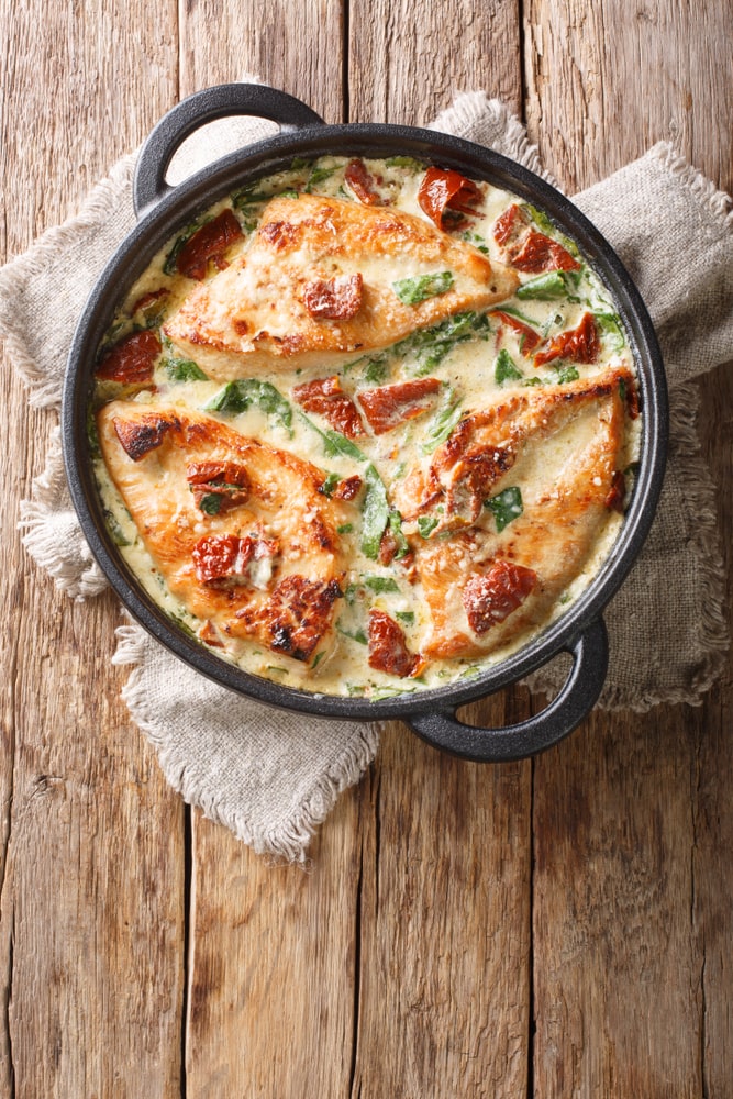 Keto Creamy Chicken Spinach Bake