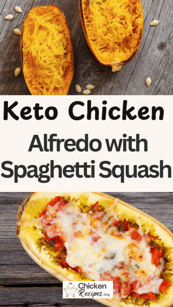 Low Carb Keto Chicken Alfredo with Spaghetti Squash