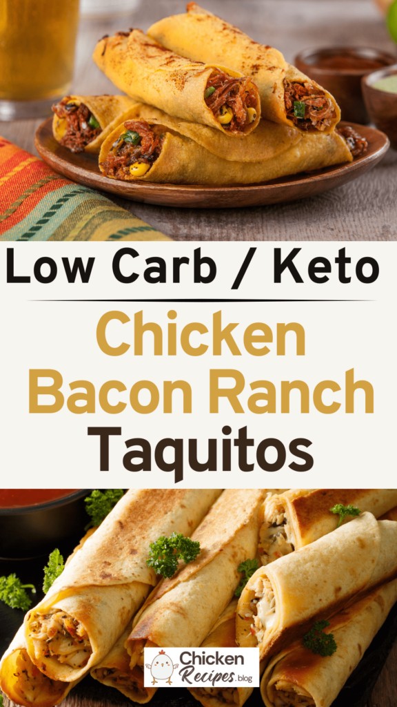 Low Carb Chicken Bacon Ranch Taquitos