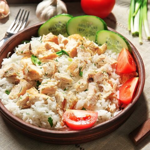 3 Ingredient crockpot chicken and rice