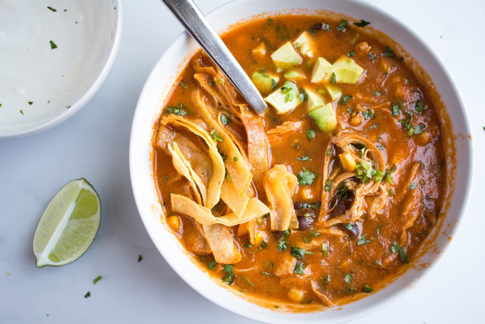 Chicken Crockpot Tortilla Soup