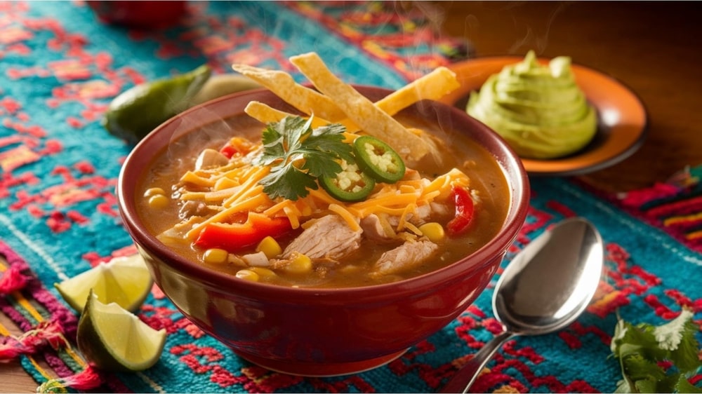 Easy Chicken Crockpot Tortilla Soup