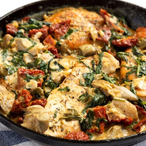 Easy Crockpot Tuscan Chicken