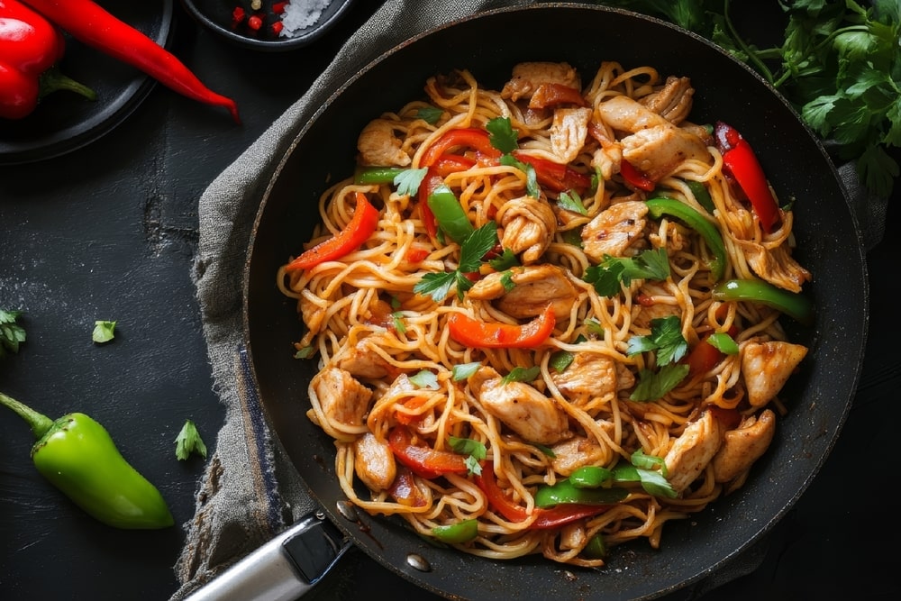 chicken and noodles