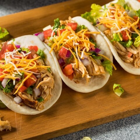 crockpot shredded chicken tacos