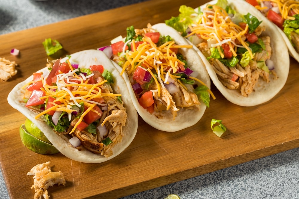 crockpot shredded chicken tacos