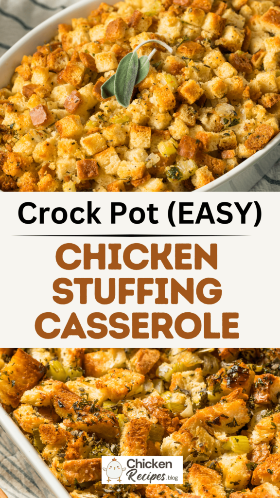 Easy Crock Pot Chicken Stuffing Casserole