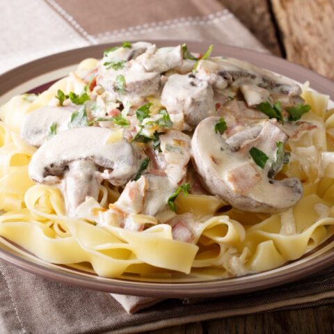 Easy Crockpot Chicken Stroganoff