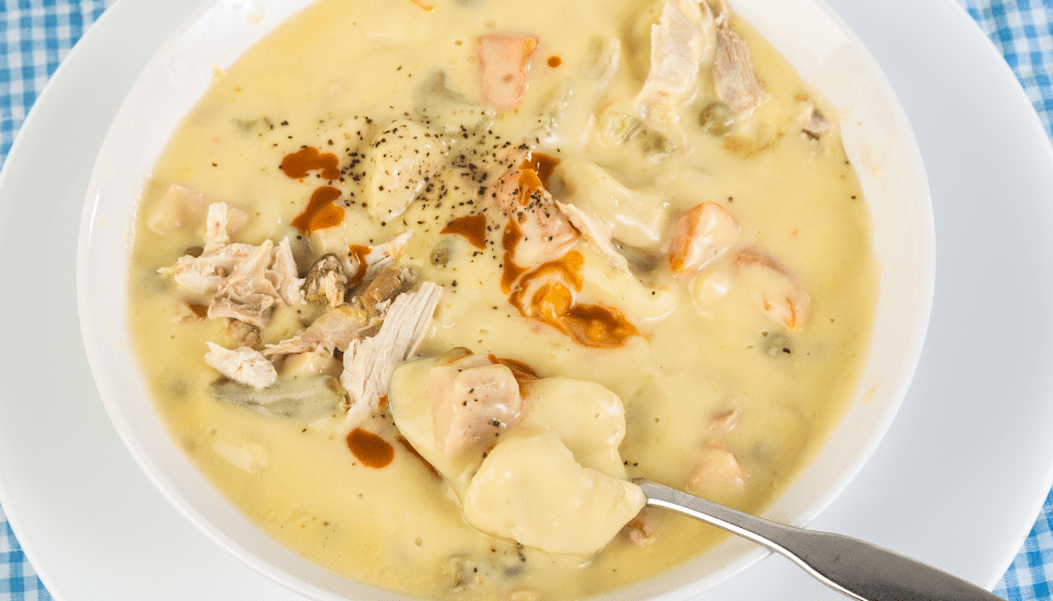 Easy crockpot 4 ingredient chicken and dumplings