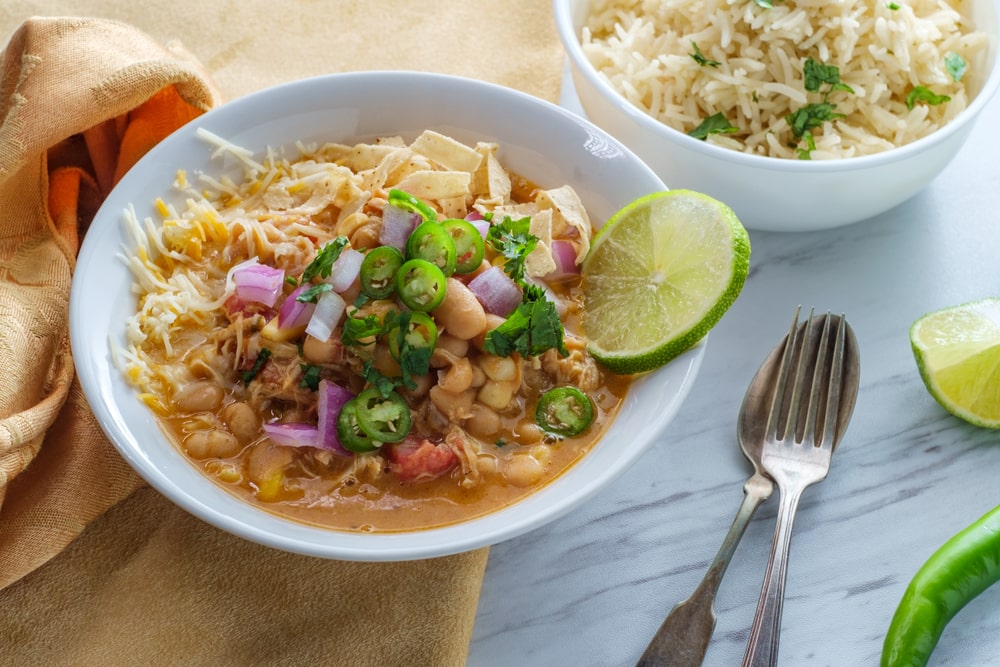 Crockpot Cream Cheese Chicken Chili