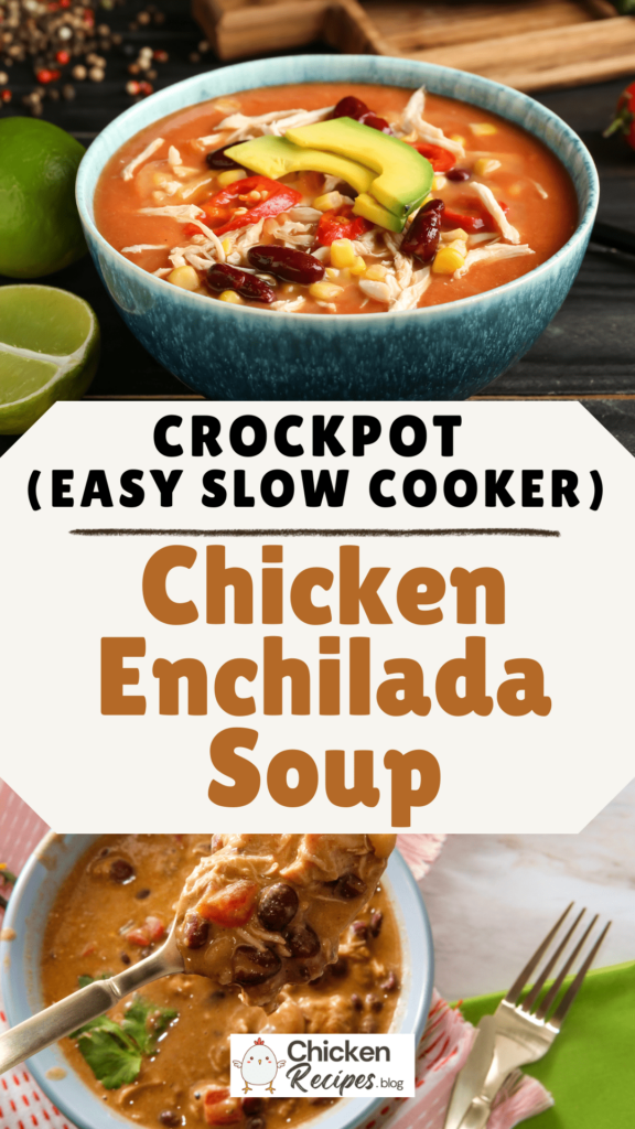 Easy Crockpot Chicken Enchilada Soup