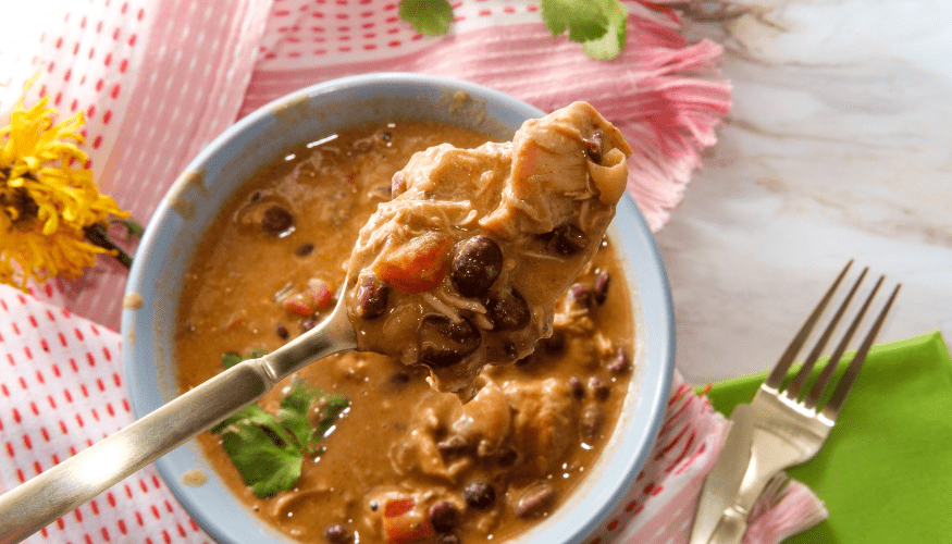 Slow Cooker Chicken Enchilada Soup