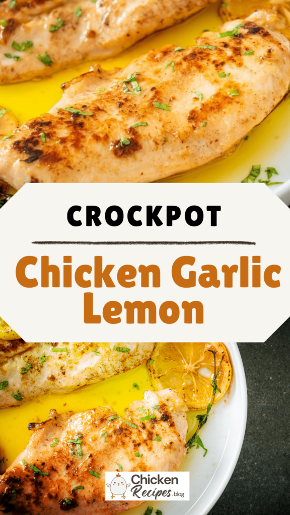 Slow Cooker Crockpot Chicken Garlic Lemon