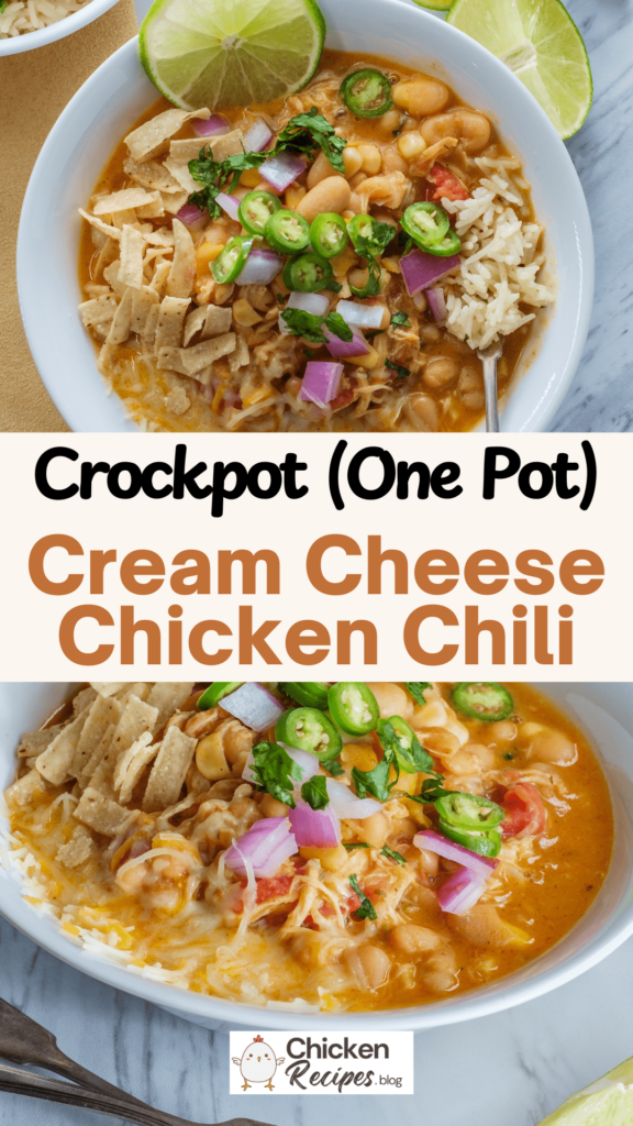 Slow Cooker Crockpot Cream Cheese Chicken Chili