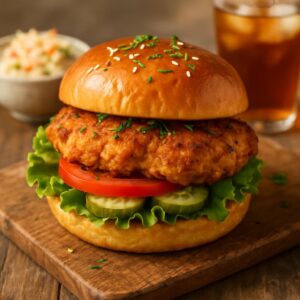 Air Fryer Chicken Sandwich