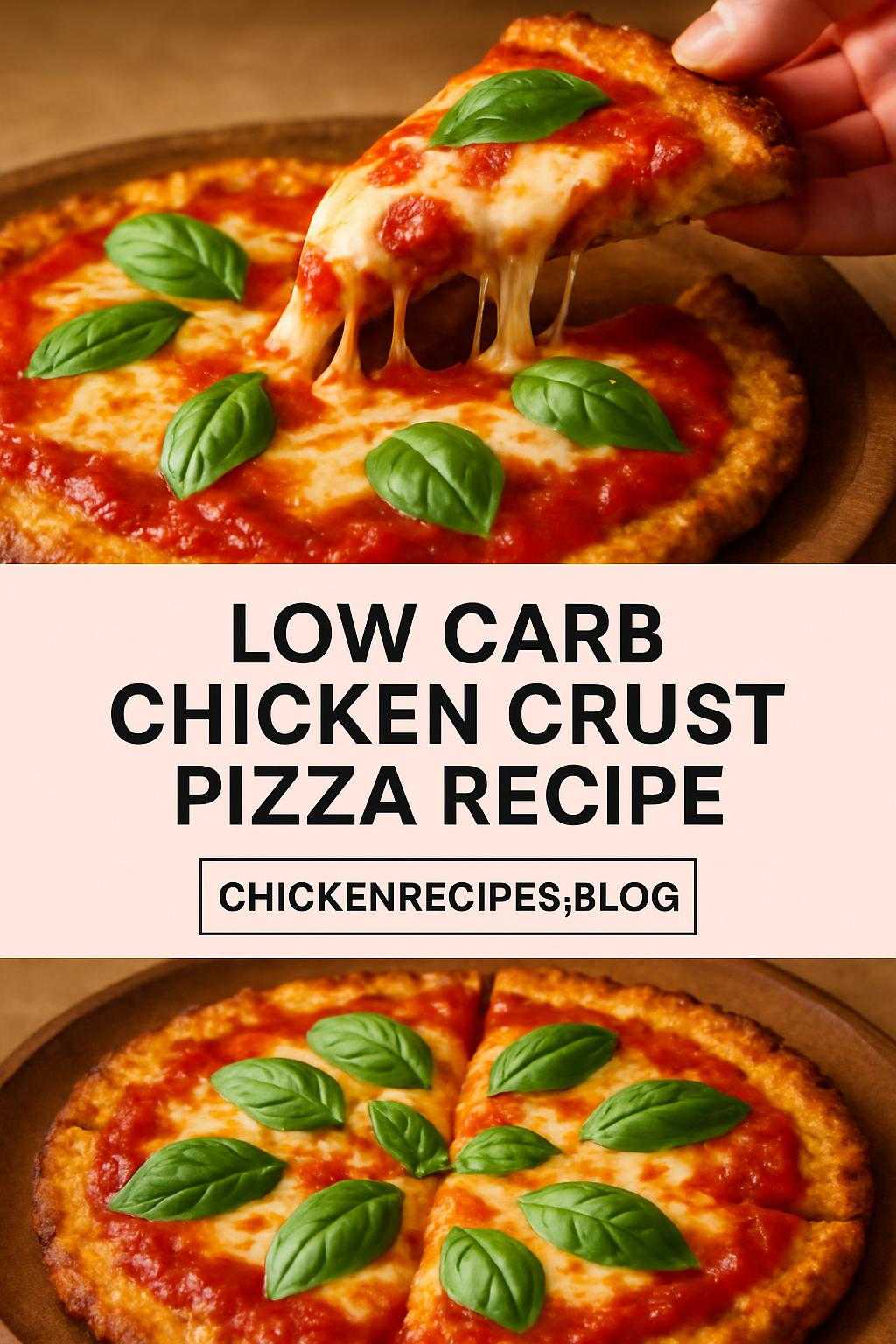low carb chicken crust pizza recipe