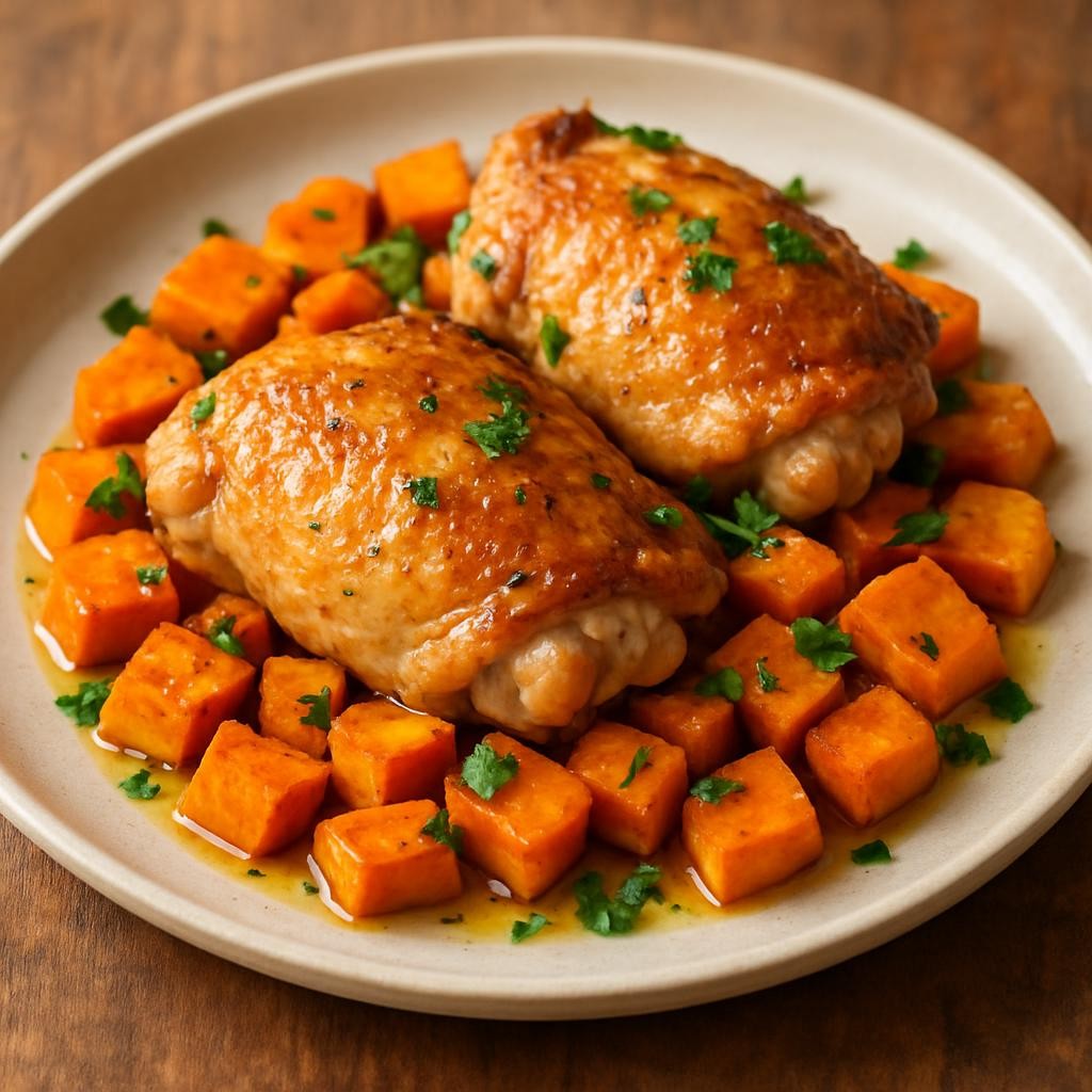 chicken thigh sweet potato recipe