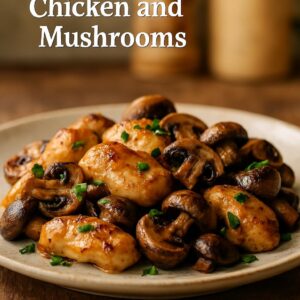 Air Fryer Chicken And Mushrooms