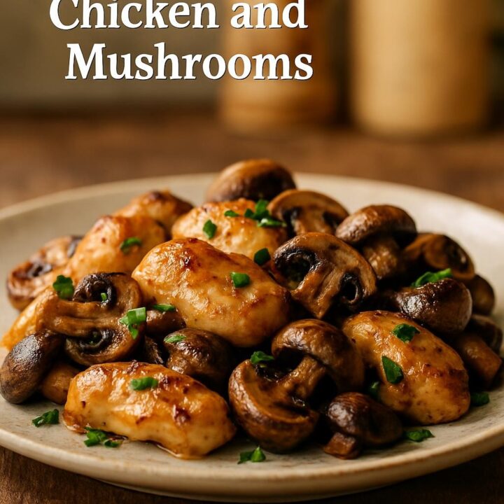 Air Fryer Chicken And Mushrooms