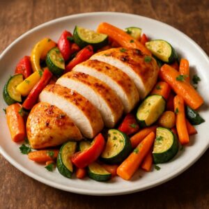 Baked Chicken Breasts and Vegetables