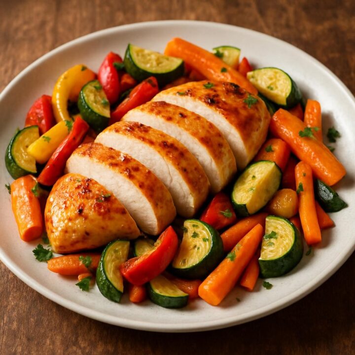 Baked Chicken Breasts and Vegetables