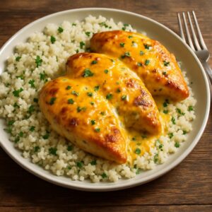 Keto Cheesy Ranch Chicken and Rice