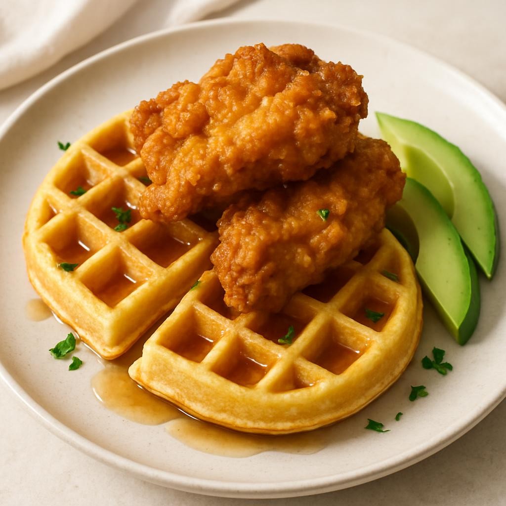 Keto Crispy Chicken & Waffles