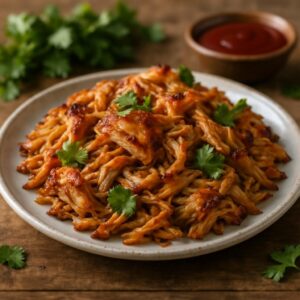 Oven-Baked Pulled Chicken Thighs