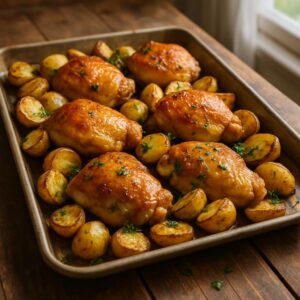 Sheet Pan Chicken And Potatoes
