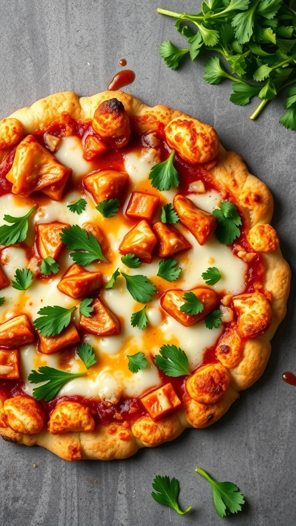BBQ Chicken Pizza with Cauliflower Crust