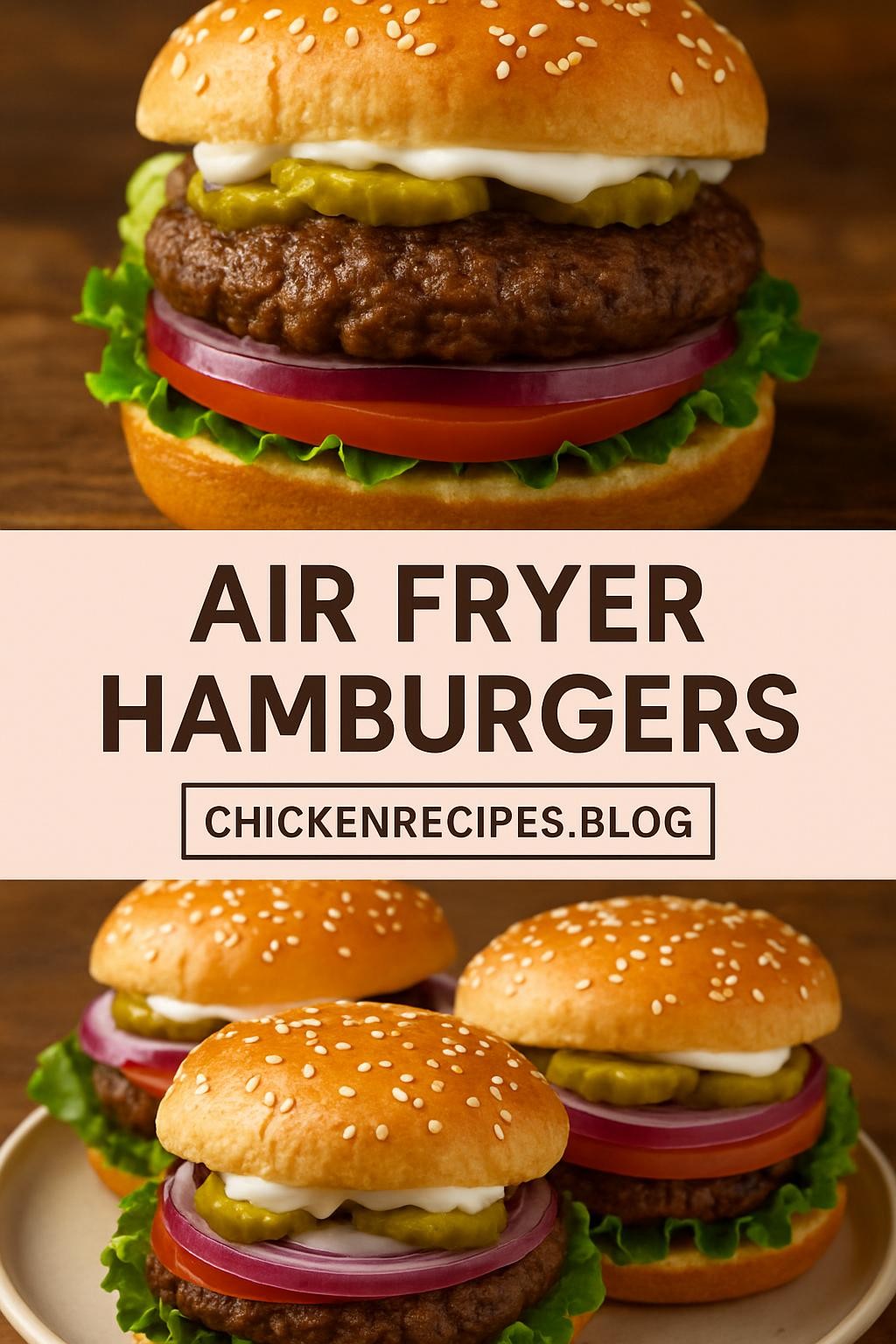 Air Fryer Hamburgers