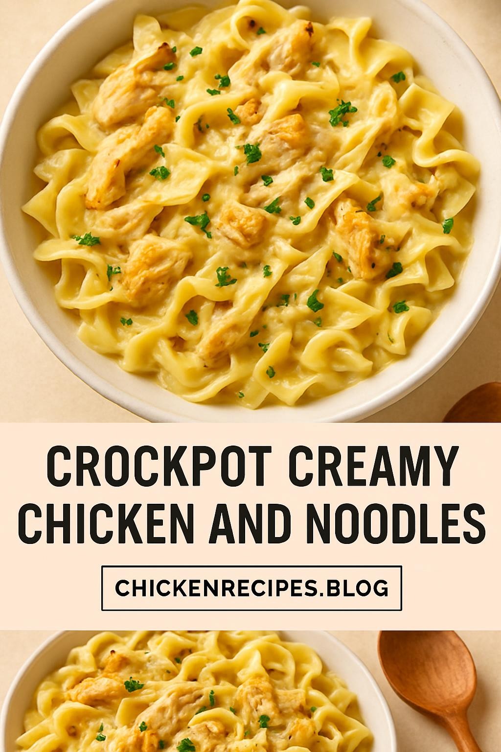 Crockpot Creamy Chicken and Noodles