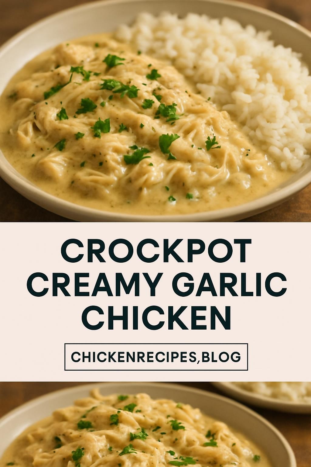 Crockpot Creamy Garlic Chicken