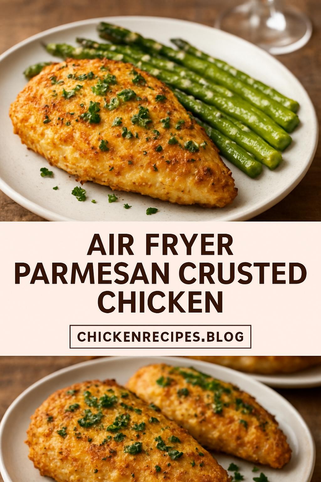 air fryer parmesan crusted chicken