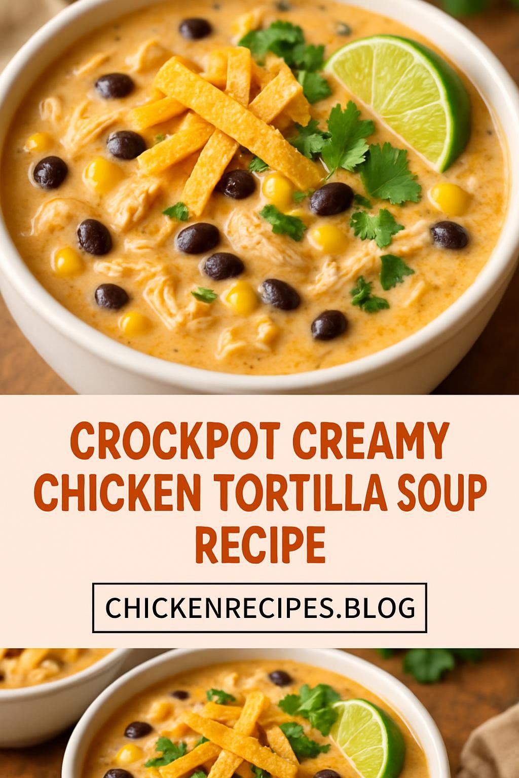 crockpot creamy chicken tortilla soup recipe
