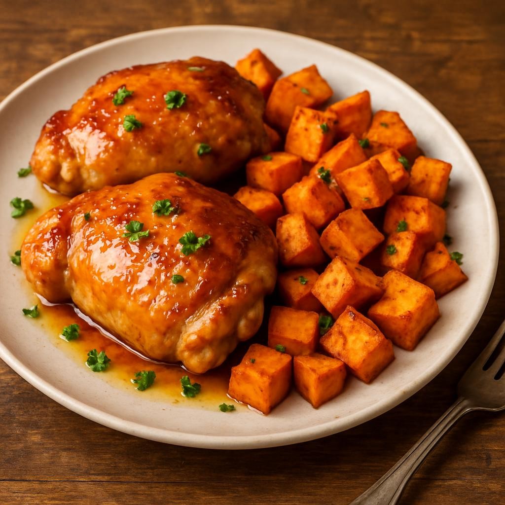 chicken thigh and sweet potato recipe