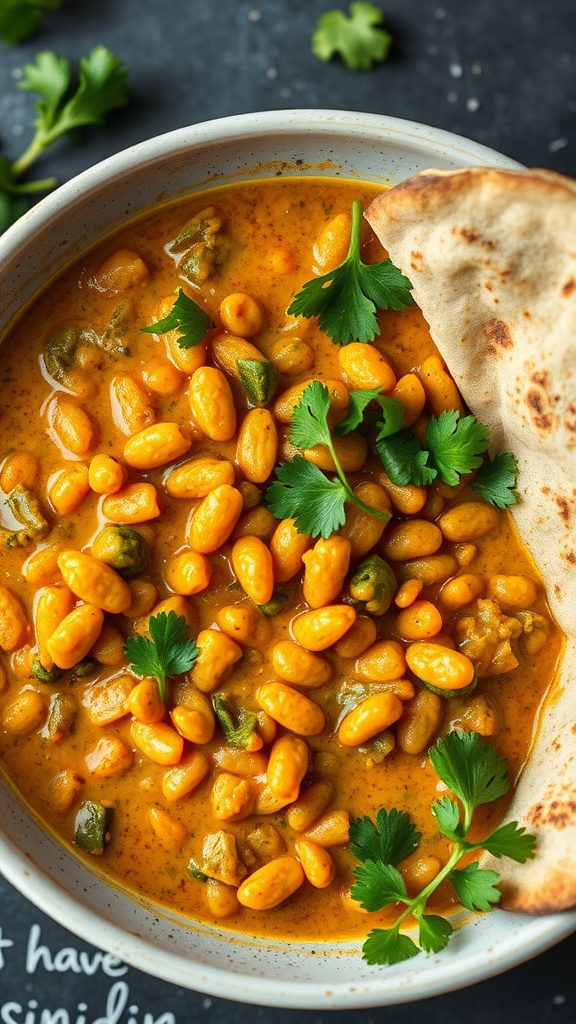 Coconut Curry Lentils served with bread