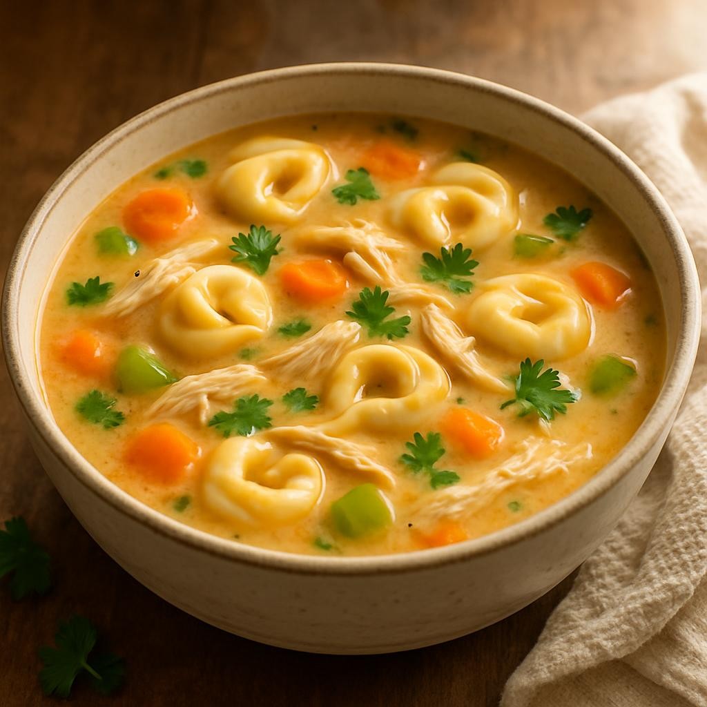 crockpot chicken tortellini soup