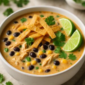 Crockpot Creamy Chicken Tortilla Soup