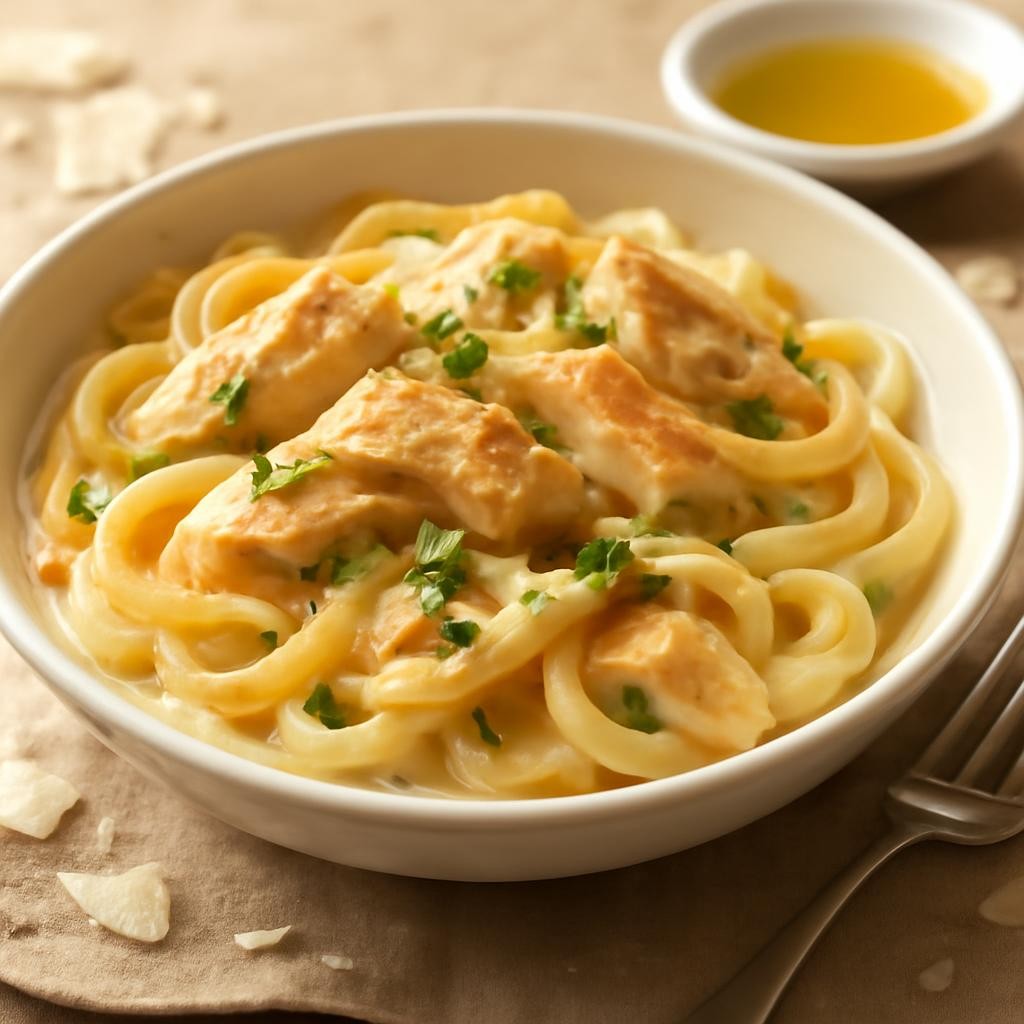 instant pot chicken fettuccine alfredo